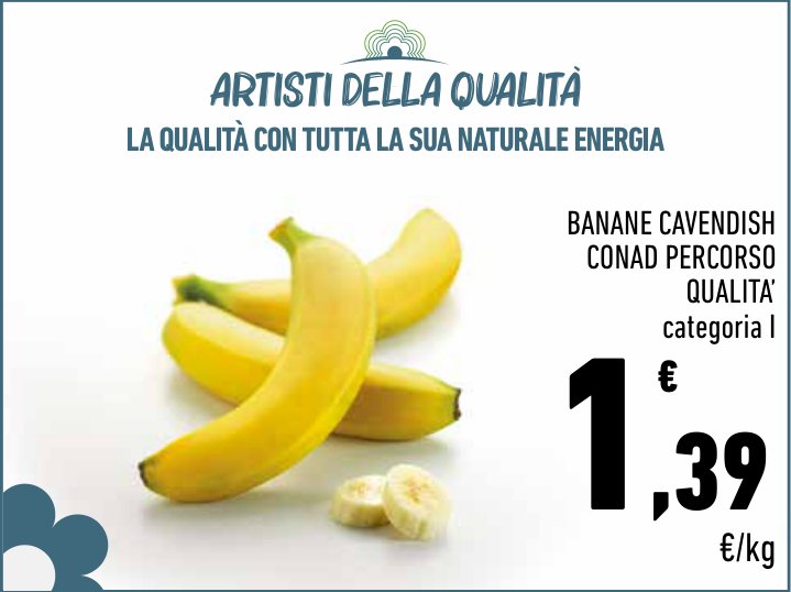 Banane Cavendish Conad Percorso Qualità, categoria I