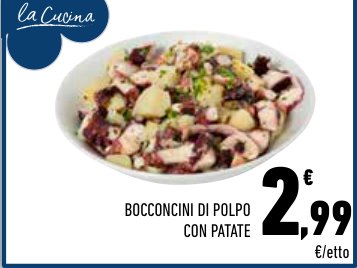 Bocconcini di polpo con patate