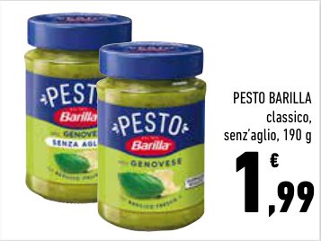Pesto Barilla classico, senz'aglio, 190 g