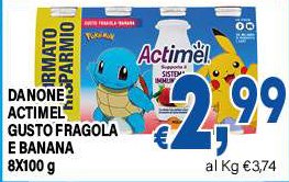Activia yogurt gusto fragola e banana