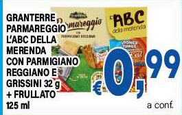 ABC Maxi merenda con Parmigiano Reggiano e grissini, frullato
