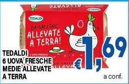 6 uova fresche medie allevate a terra