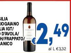 Baglio Gaudiano Inzolia IGT/Nero d'Avola/Syrah/Frappato/Grecanico 75 cl
