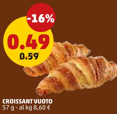 Croissant vuoto