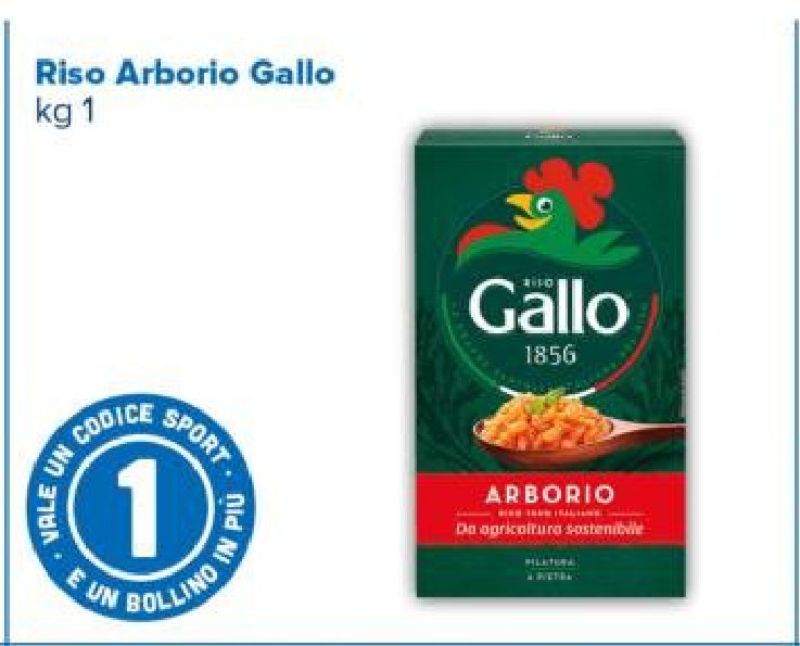 Riso Arborio Gallo kg 1