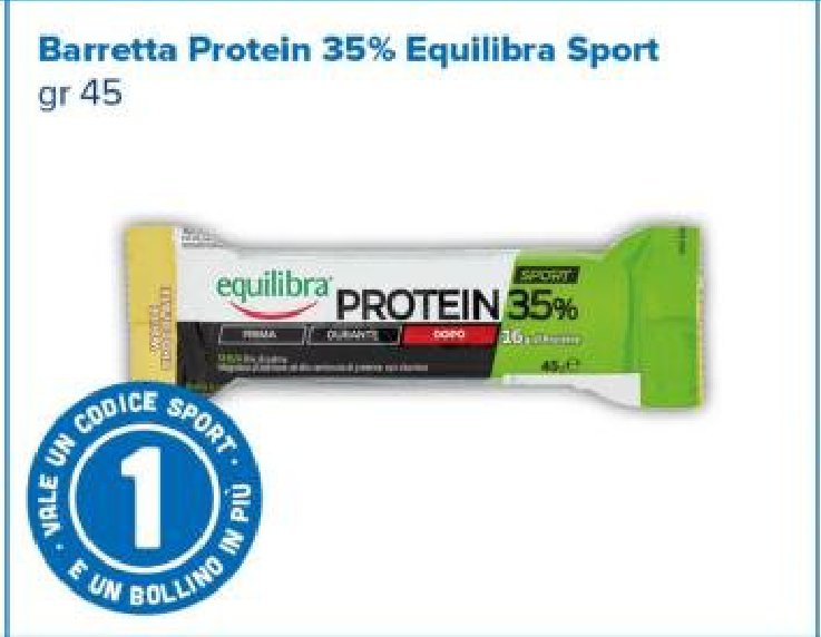 Barretta Protein 35% Equilibra Sport gr 45