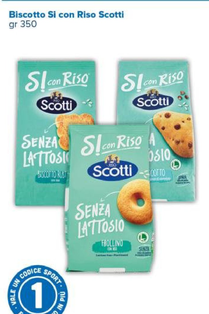 Biscotto Sì con Riso Scotti gr 350
