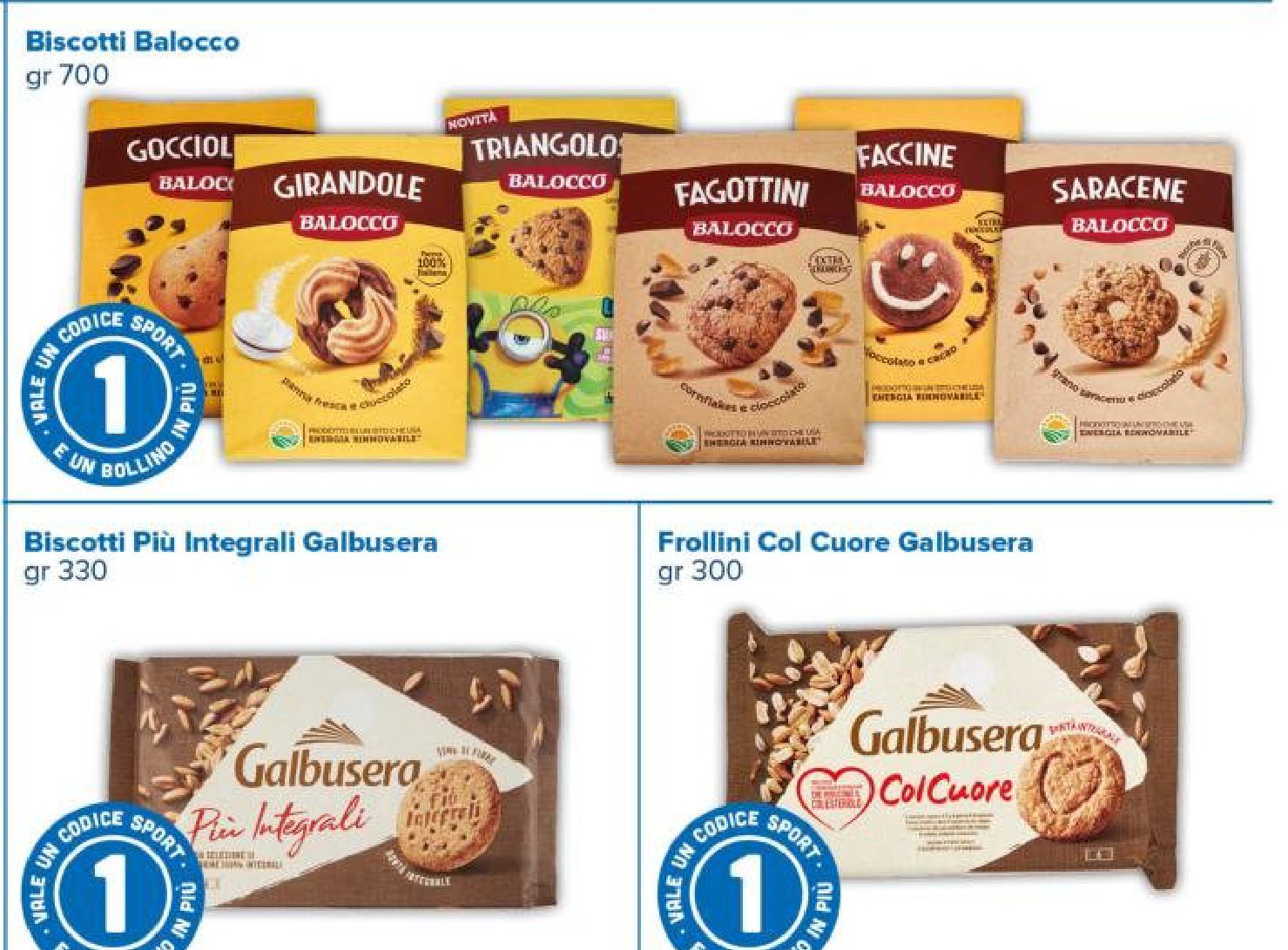 Biscotti Balocco gr 700