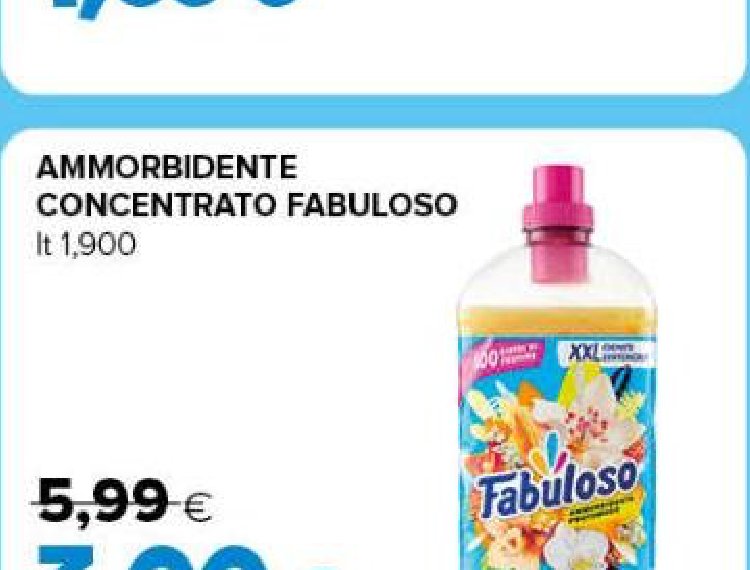 Ammorbidente Concentrato Fabuloso lt 1,900