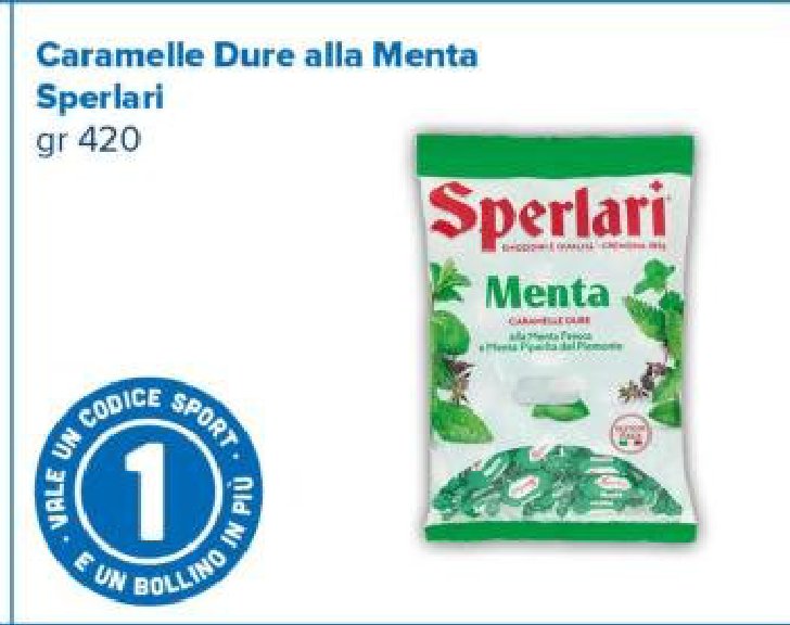 Caramelle Dure alla Menta Sperlari, 420 g
