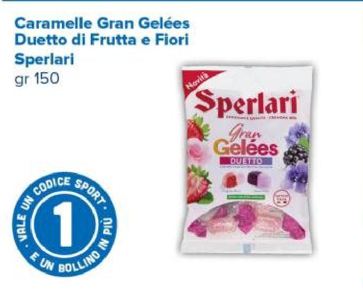 Caramelle Gran Gelées Duetto di Frutta e Fiori Sperlari, 150 g