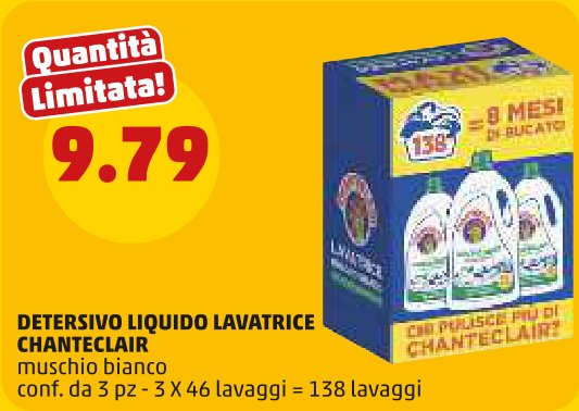Detersivo liquido lavatrice muschio bianco