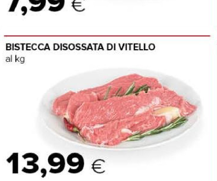 Bistecca disossata di vitello