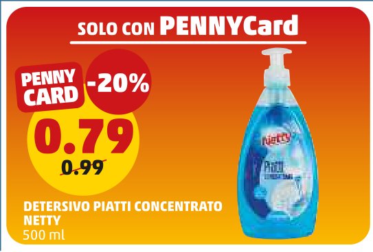 Detersivo piatti concentrato Nety, 500 ml