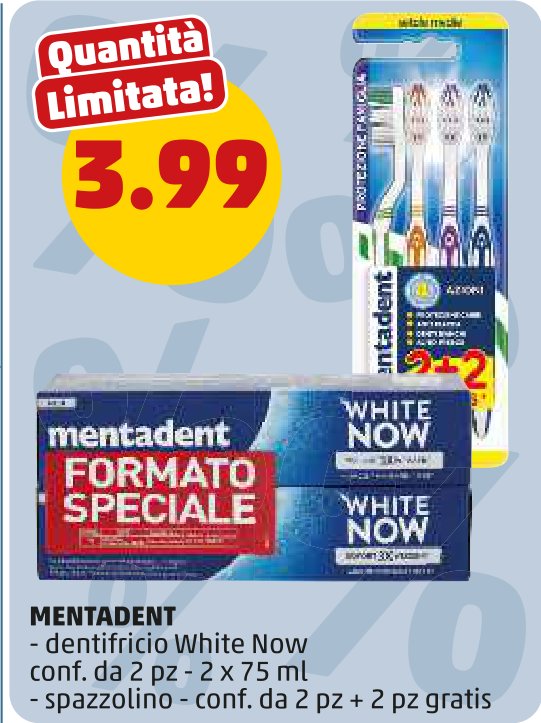 Dentifricio White Now e spazzolino, formato speciale