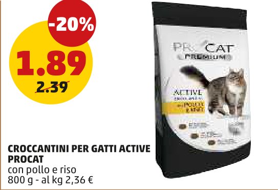 Croccantini per gatti Active Procat