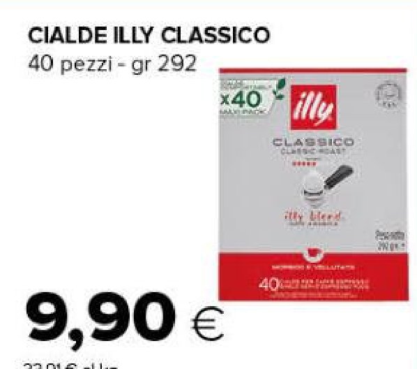 Cialde Illy Classico 40 pezzi 292 g