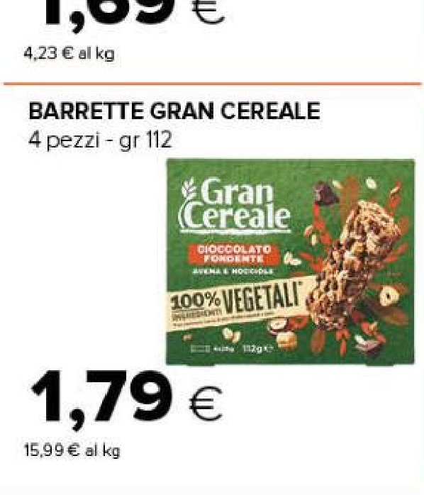 Barrette Gran Cereale 4 pezzi 112 g