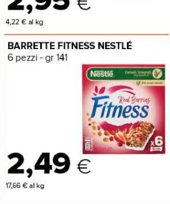 Barrette Fitness Nestlé 6 pezzi 141 g