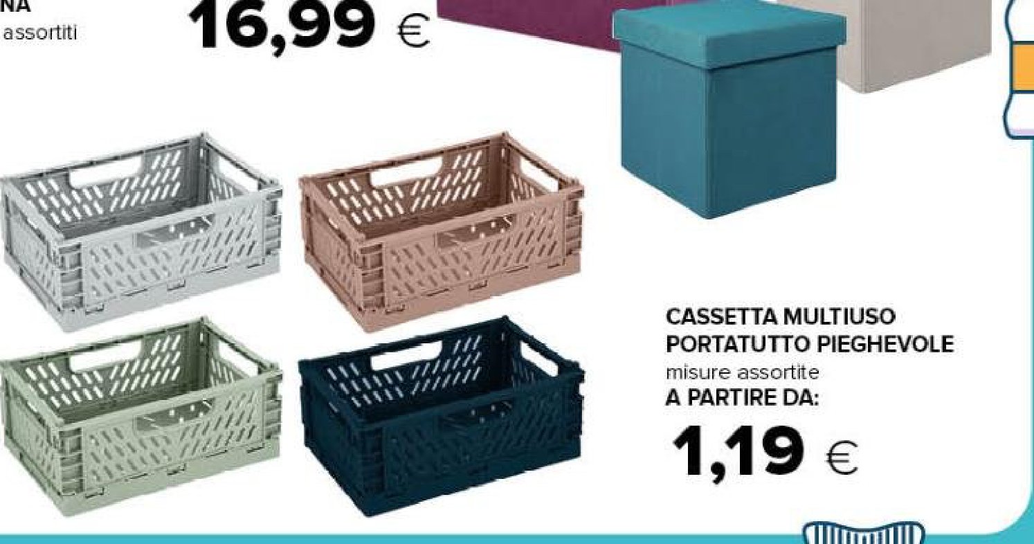Cassetta multiuso portatutto pieghevole