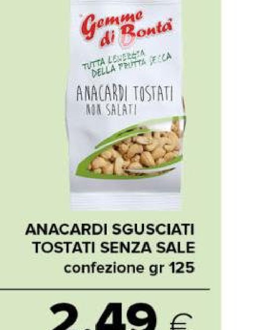 Anacardi Sgusciati Tostati Senza Sale