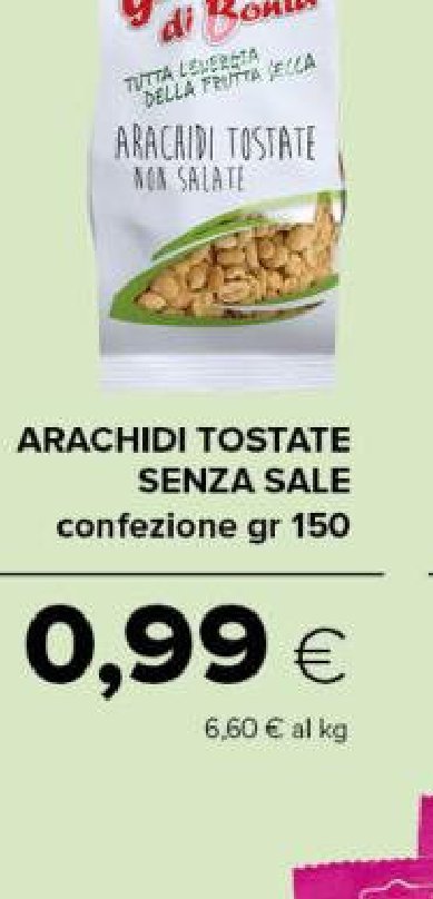 Arachidi tostate senza sale