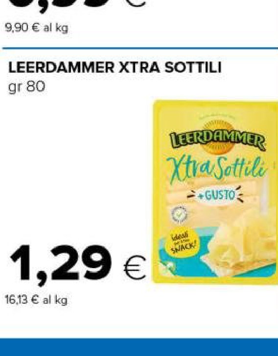 Leerdammer Xtra Sottili, 80 g