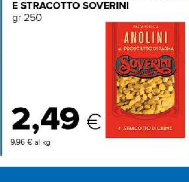 Anolini al prosciutto di Parma e stracotto, 250 g