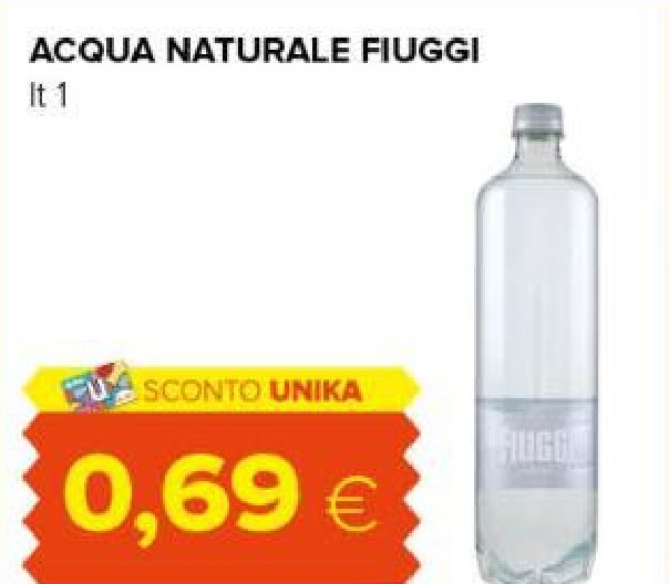 Acqua naturale Fiuggi lt 1