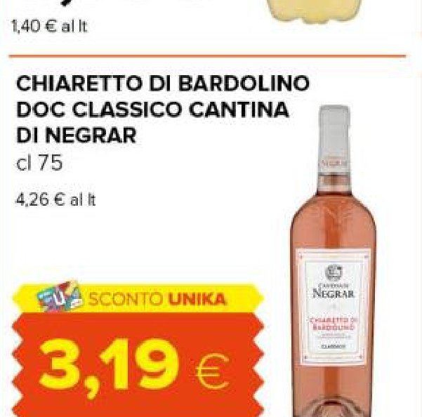 Chiaretto di Bardolino DOC Classico Cantina di Negrar cl 75