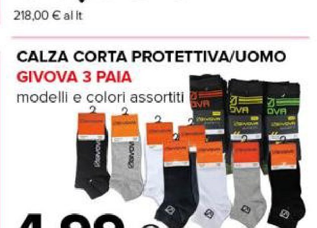 Calza corta protettiva uomo Givova 3 paia