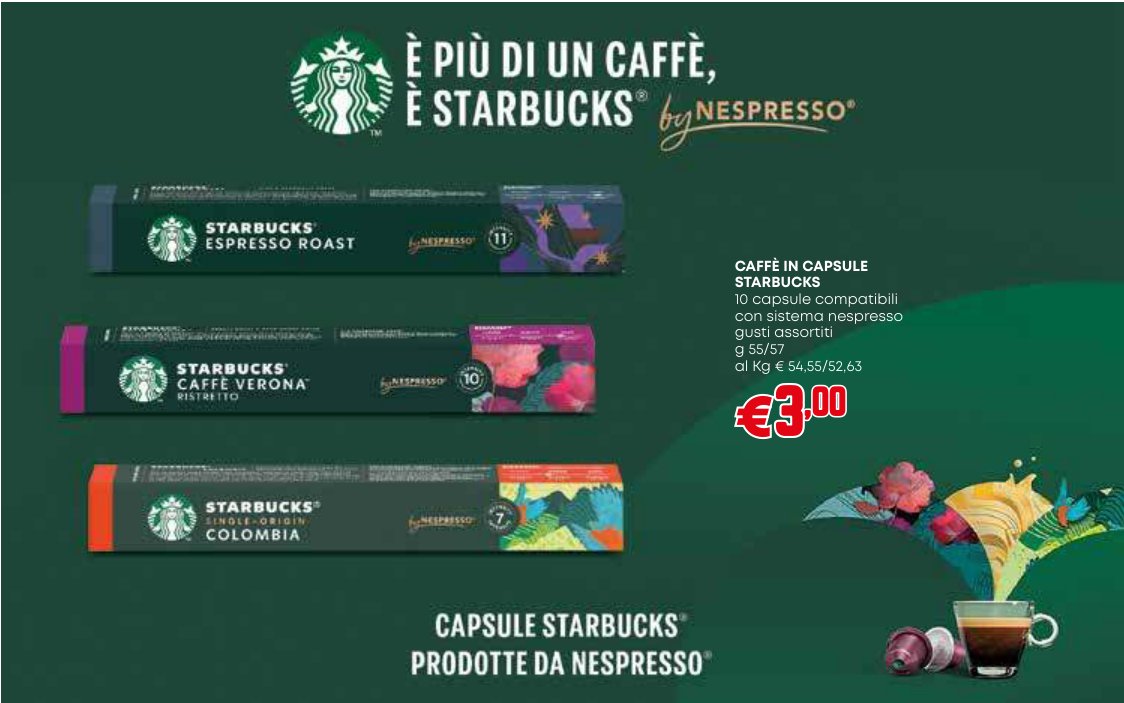 Caffè in capsule Starbucks, gusti assortiti
