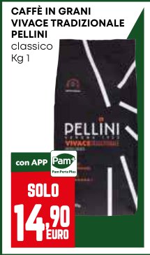 Caffè in grani Vivace Tradizionale Pellini, classico, 1 kg