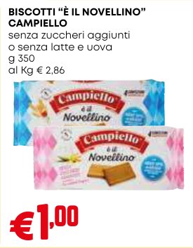 Biscotti È il Novellino, senza zuccheri aggiunti o senza latte e uova, 350 g