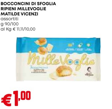 Bocconcini di Sfoglia Ripieni Millefoglie Assortiti