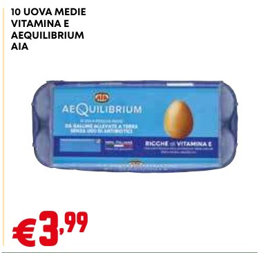 10 uova medie vitamina E Aequilibrium