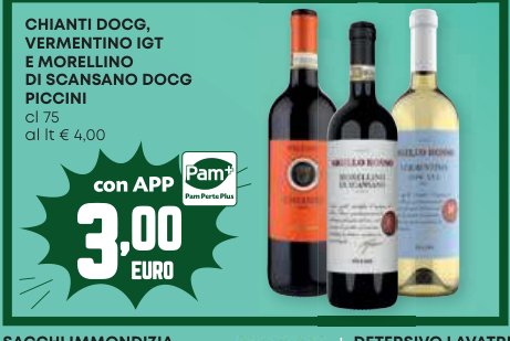 Chianti DOCG, Vermentino IGT e Morellino di Scansano DOCG