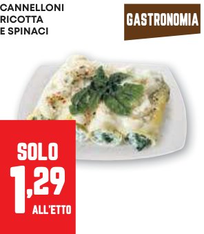 Cannelloni ricotta e spinaci