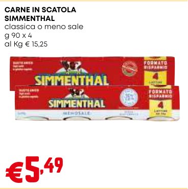 Carne in scatola classica o meno sale