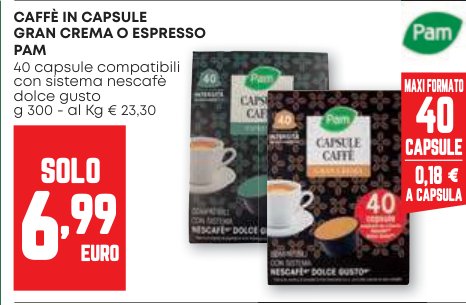 Caffè in capsule Gran Crema o Espresso