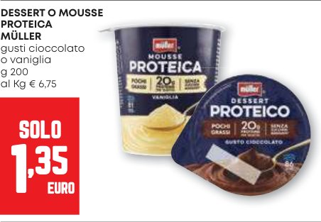 Dessert o mousse proteica