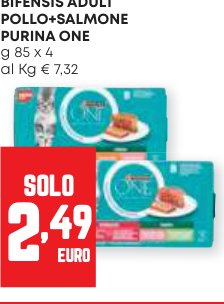 Bifensis Adult Pollo+Salmone Purina One, 85 g x 4