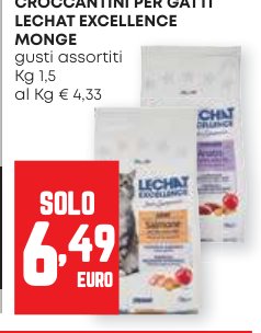 Croccantini per gatti LeChat Excellence Monge, gusti assortiti, 1,5 kg