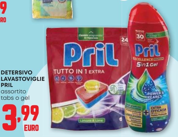 Detersivo lavastoviglie Pril, assortito, tabs o gel