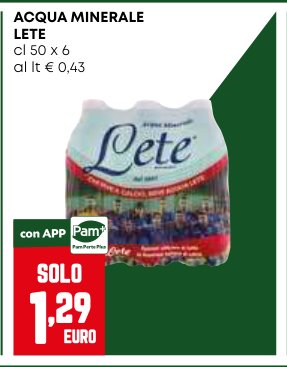 Acqua minerale Lete 50 cl x 6