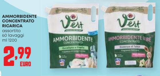 Ammorbidente concentrato ricarica 60 lavaggi 1200 ml