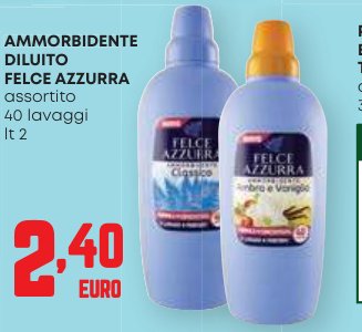 Ammorbidente diluito Felce Azzurra 40 lavaggi 2 l