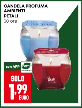 Candela profuma ambienti Petali, 30 ore
