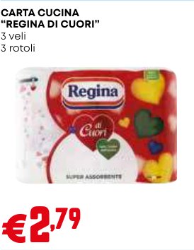 Carta cucina “Regina di Cuori”, 3 veli, 3 rotoli