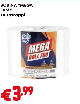 Bobina “Mega” Famy, 700 strappi